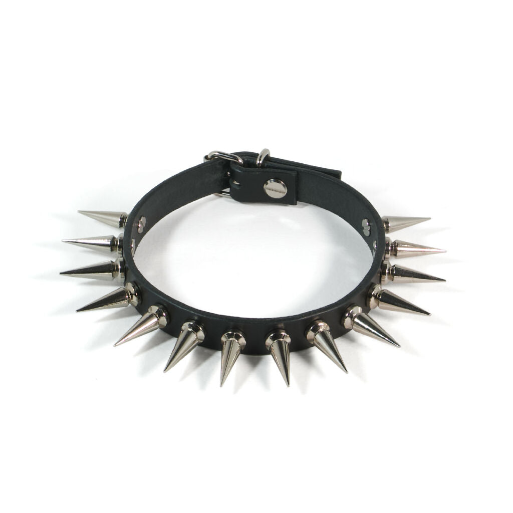 Spiked Leather Choker