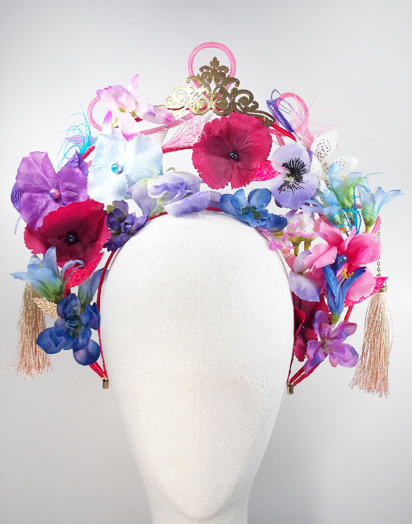 Multicolour triple halo tassels1