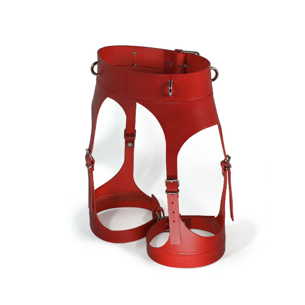 Leather Harness with Suspender Garters