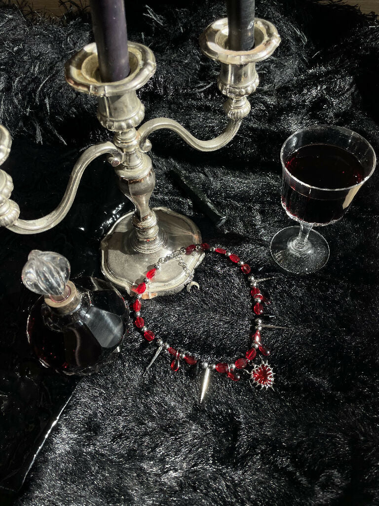 Spiked Red Heart necklace - SHOWROOM