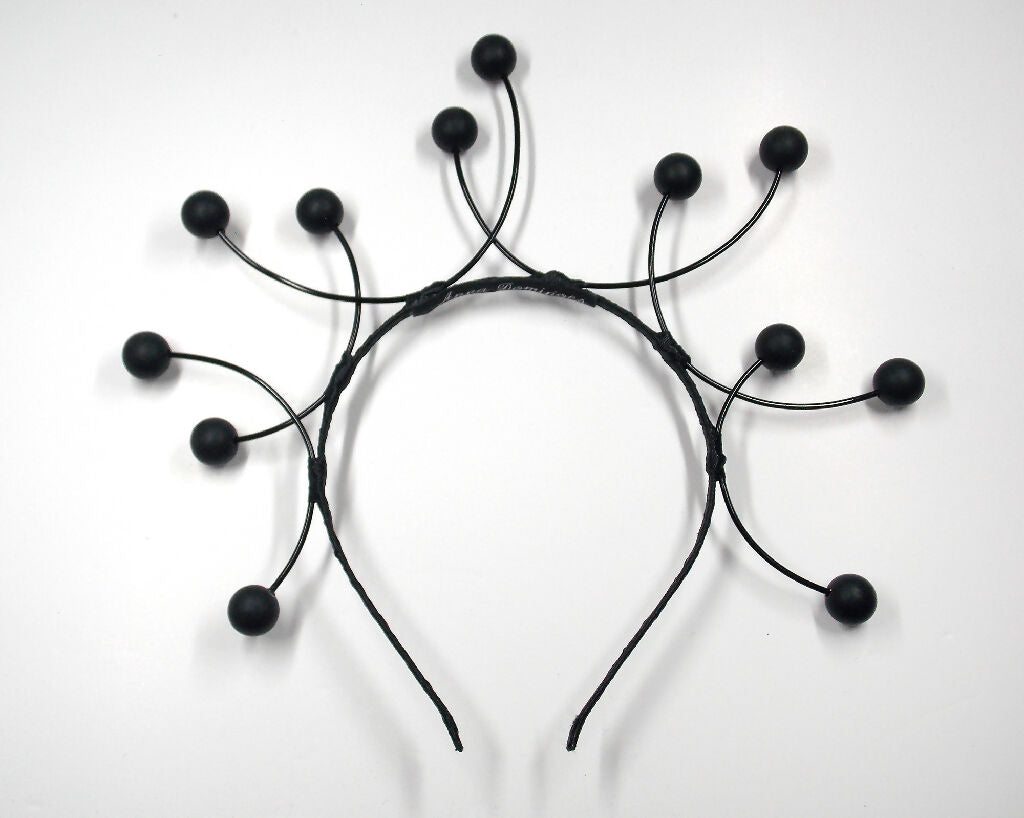 Black bobble abstract hair band6