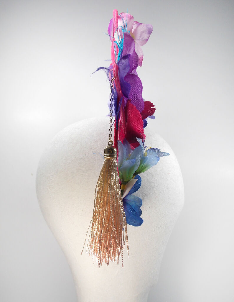 Multicolour triple halo tassels4