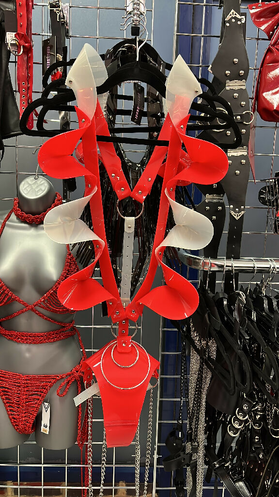 BODY ODY SUIT - Red and White UNIQUE AND EXCLUSIVE