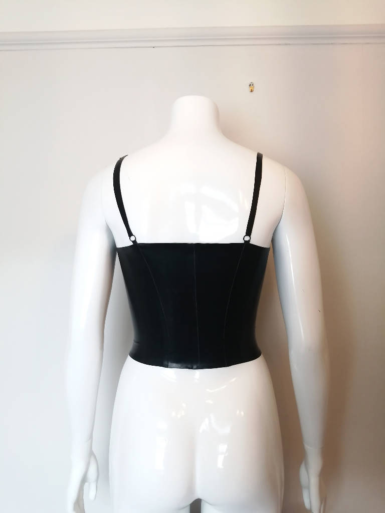 Latex Plunge Neck Top, Custom Made