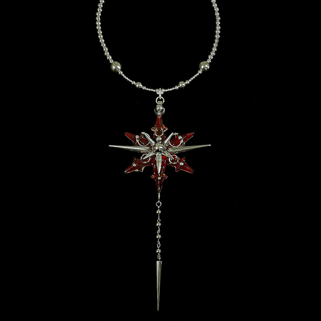 Frostfire long spikes necklace <4 different colors >