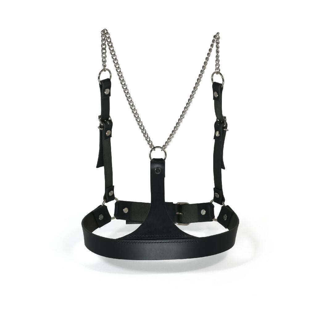 Leather Underbust Harness with Chains