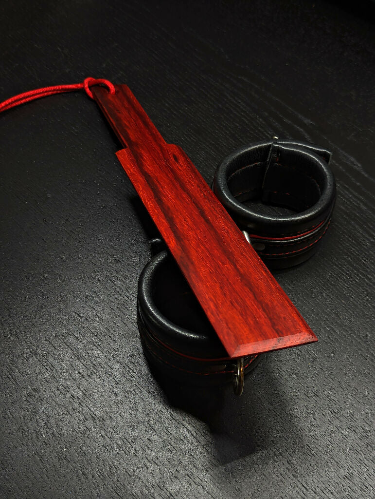 Mini Faceted Padauk Spanking Paddle