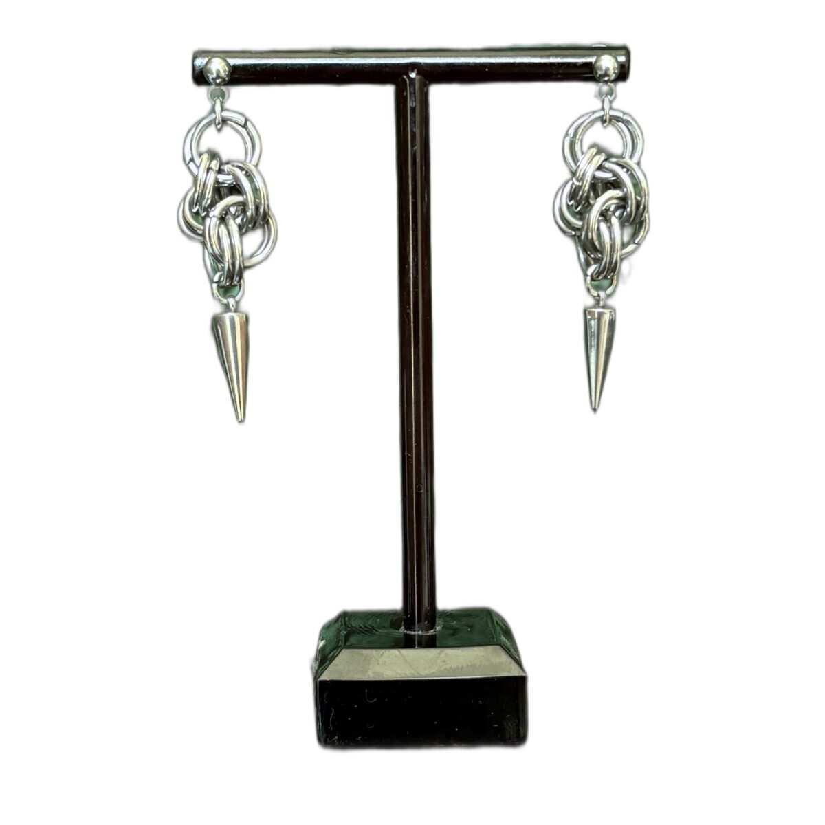 Lark chainmaille earrings image 1