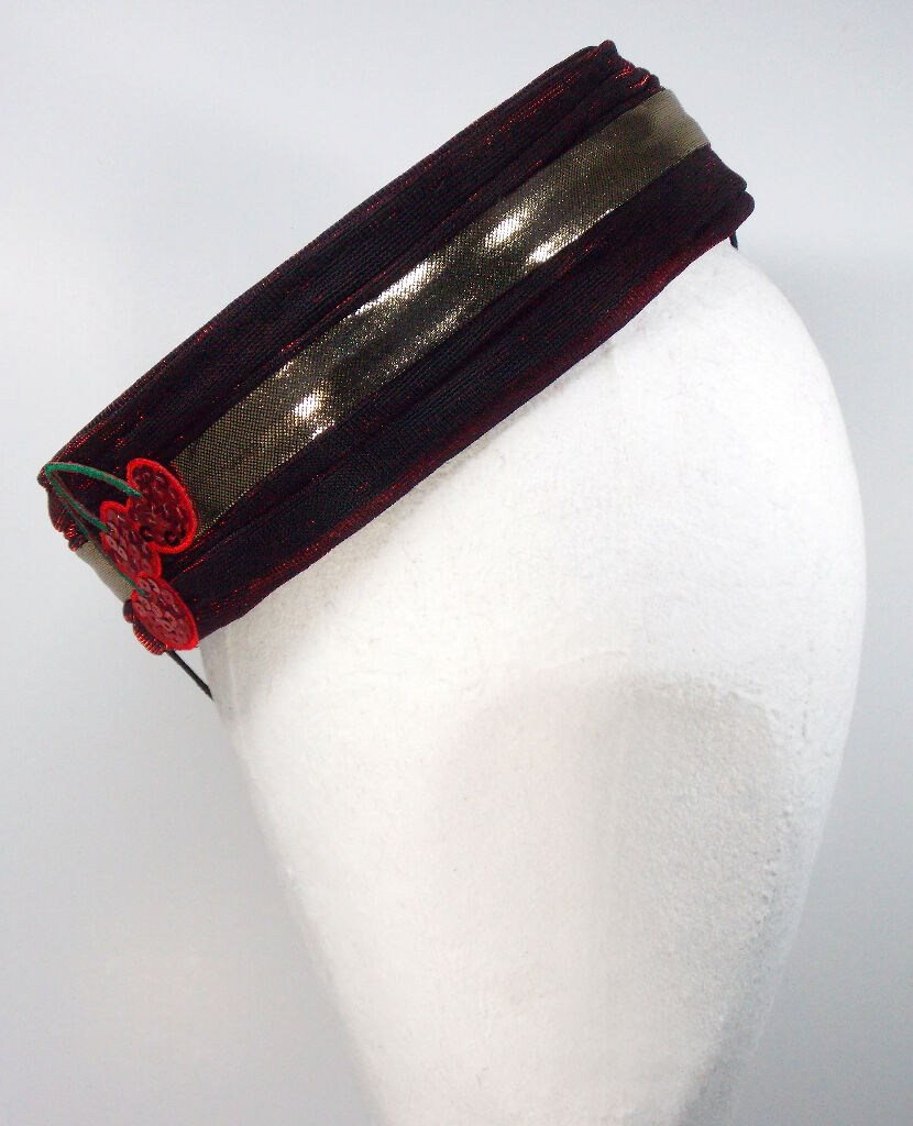 Red gold bell hop hat1