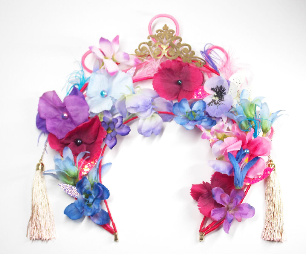 Multicolour triple halo tassels6