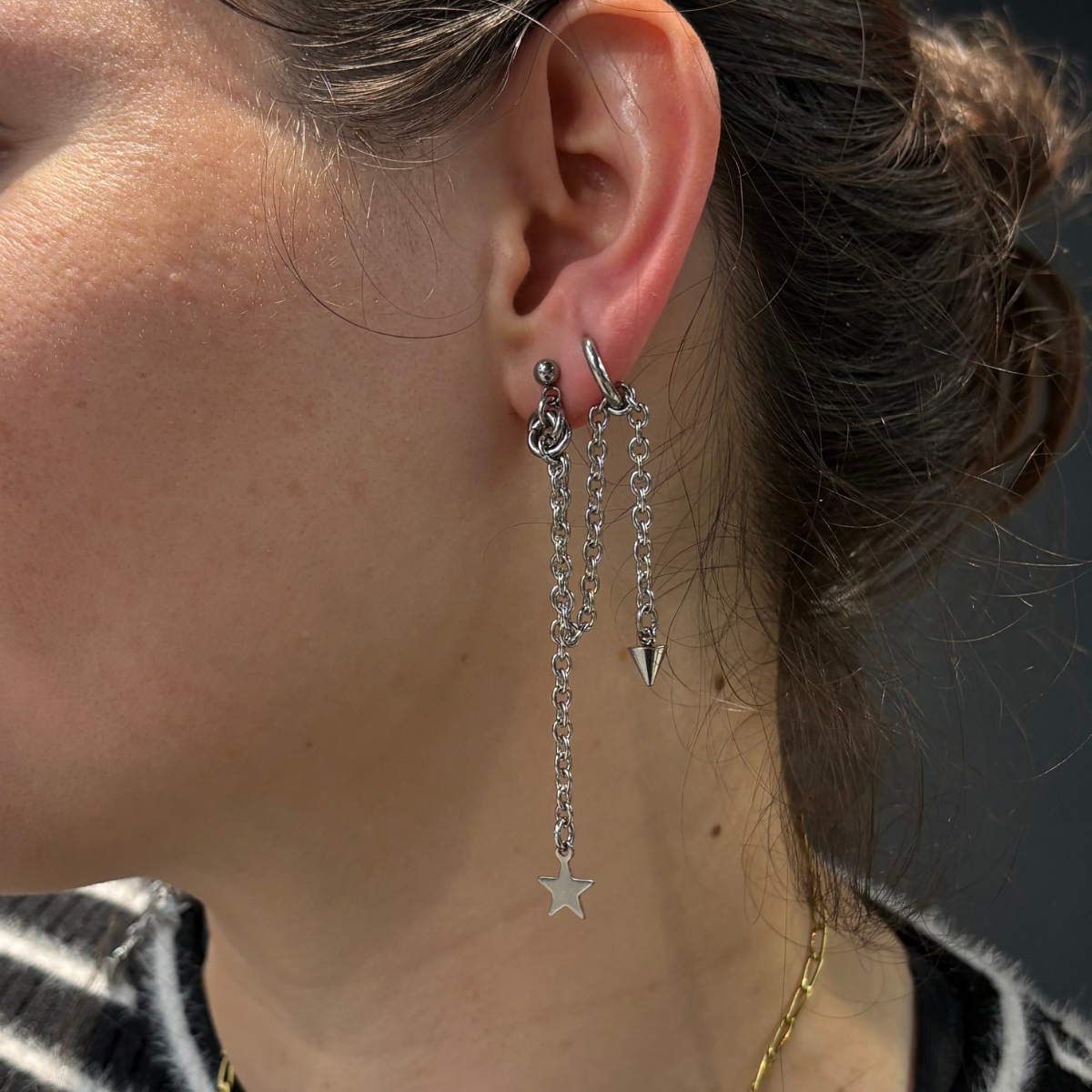 Arrow chainmaille earrings