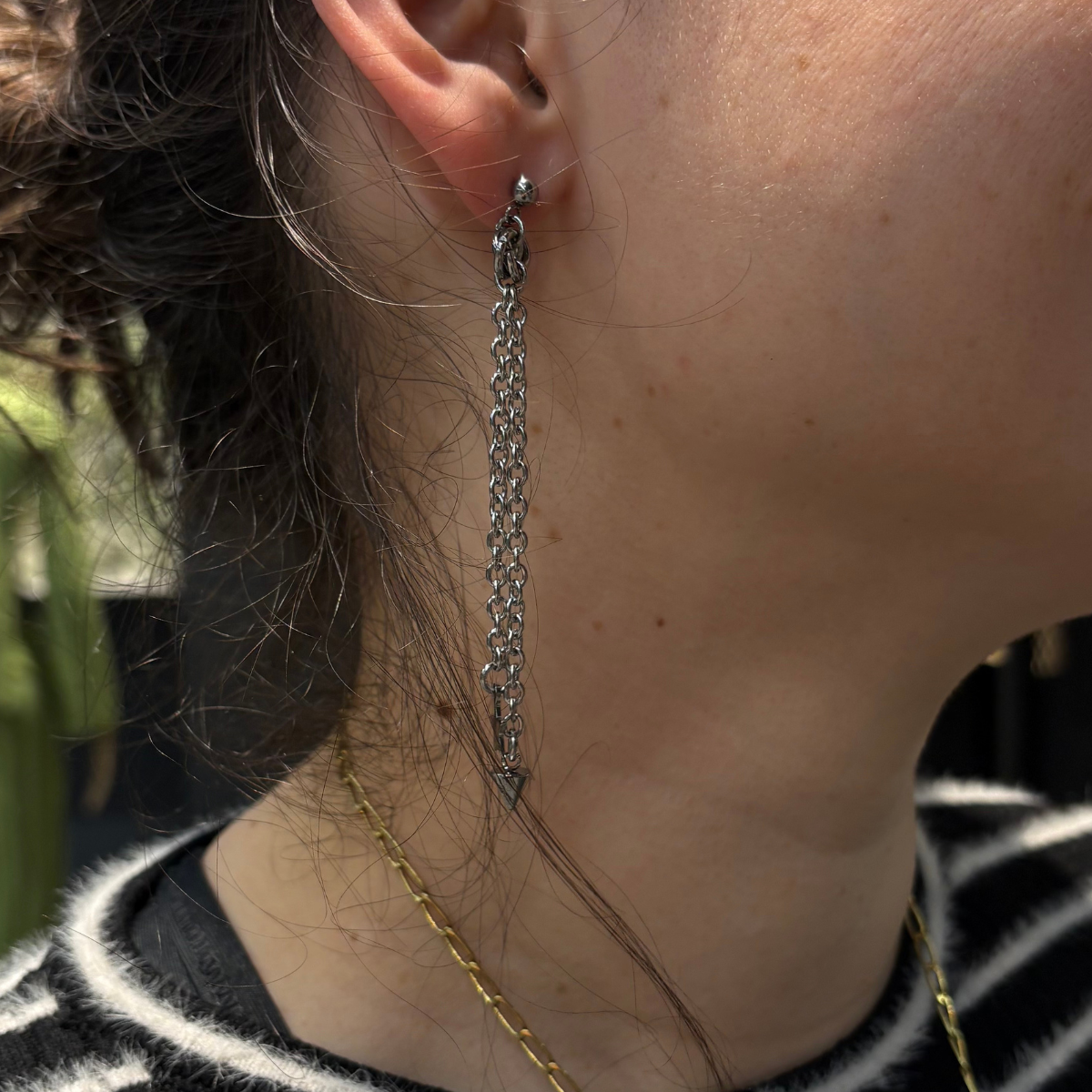 Arrow chainmaille earrings