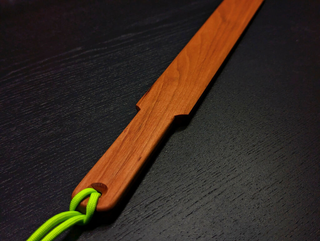 Chamfered Cherry Spanking Paddle