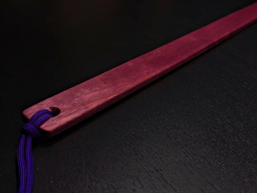 Tapered Stick Purpleheart Spanking Ruler