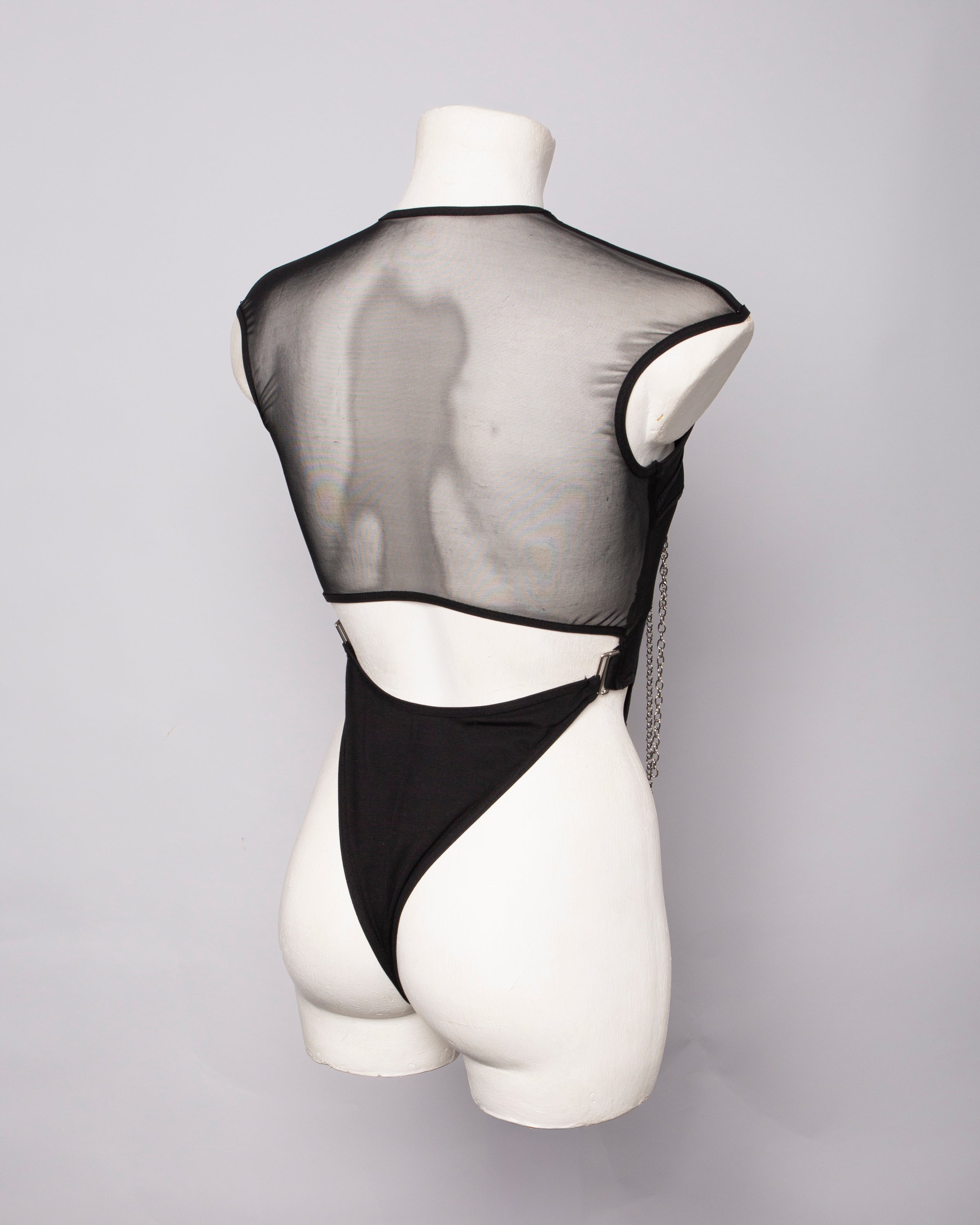 Black Bodysuit with Chain - NEFERTITI