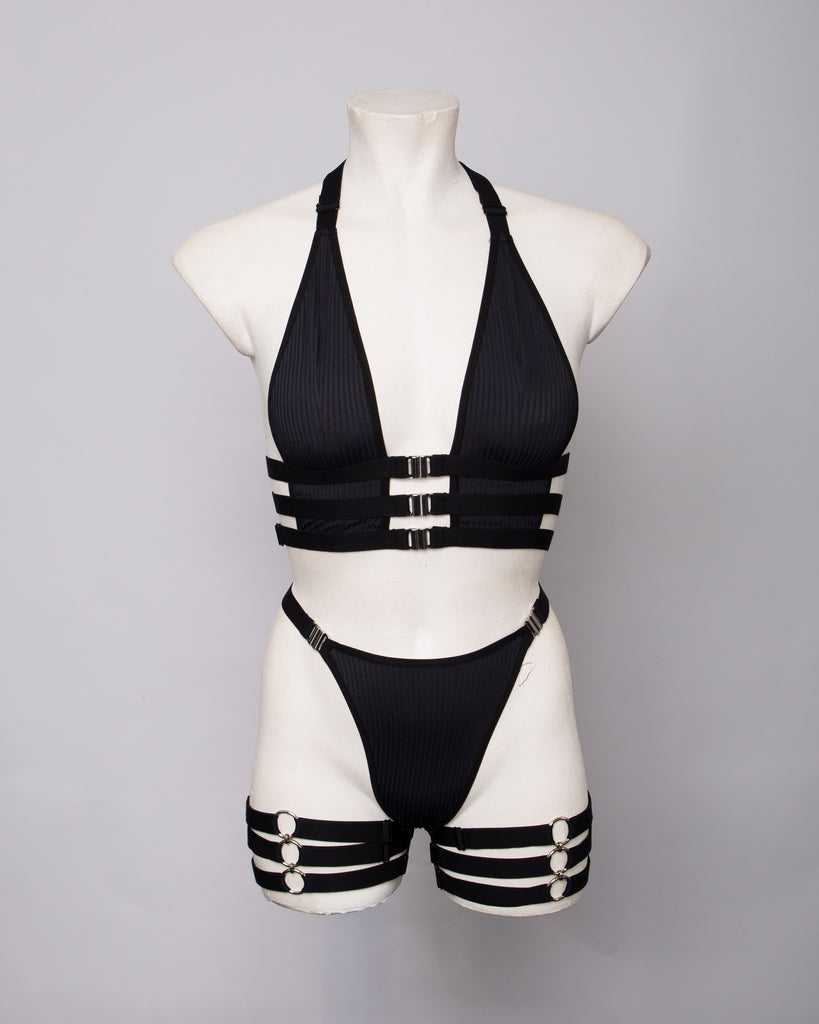 Strappy Black Bralette - DAPHNE