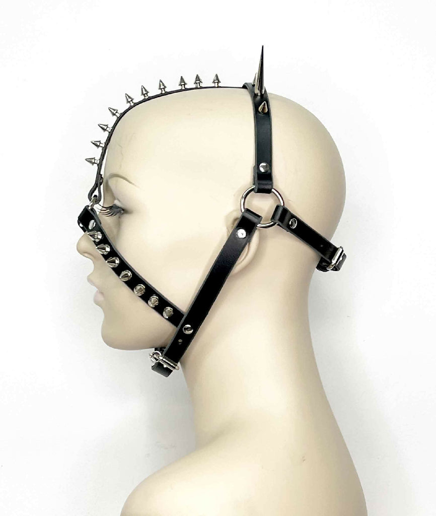 Icarus Spiked Leather Face Mask