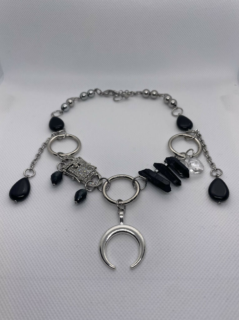 Black and silver necklace