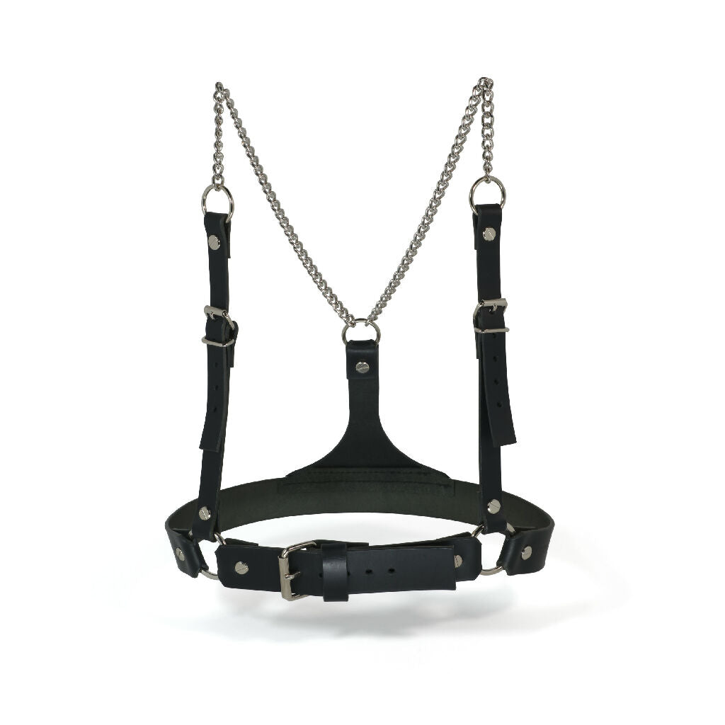 Leather Underbust Harness with Chains