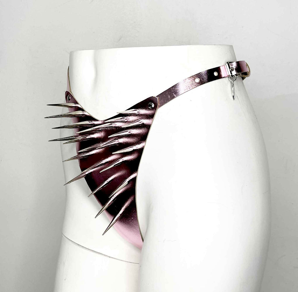 Andromeda Spiked Leather Thong