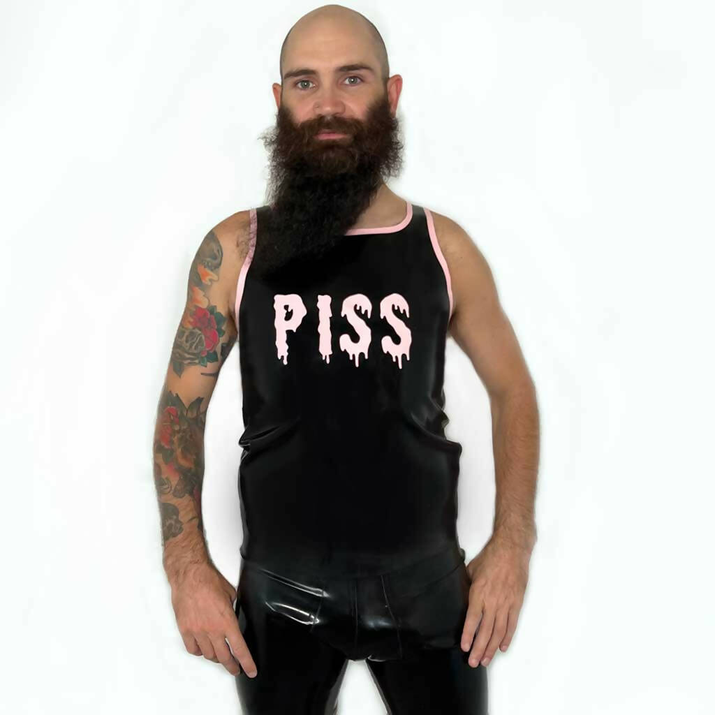 Unisex Latex Slogan Tank Top