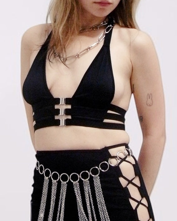 Strappy Black Bralette - DAPHNE