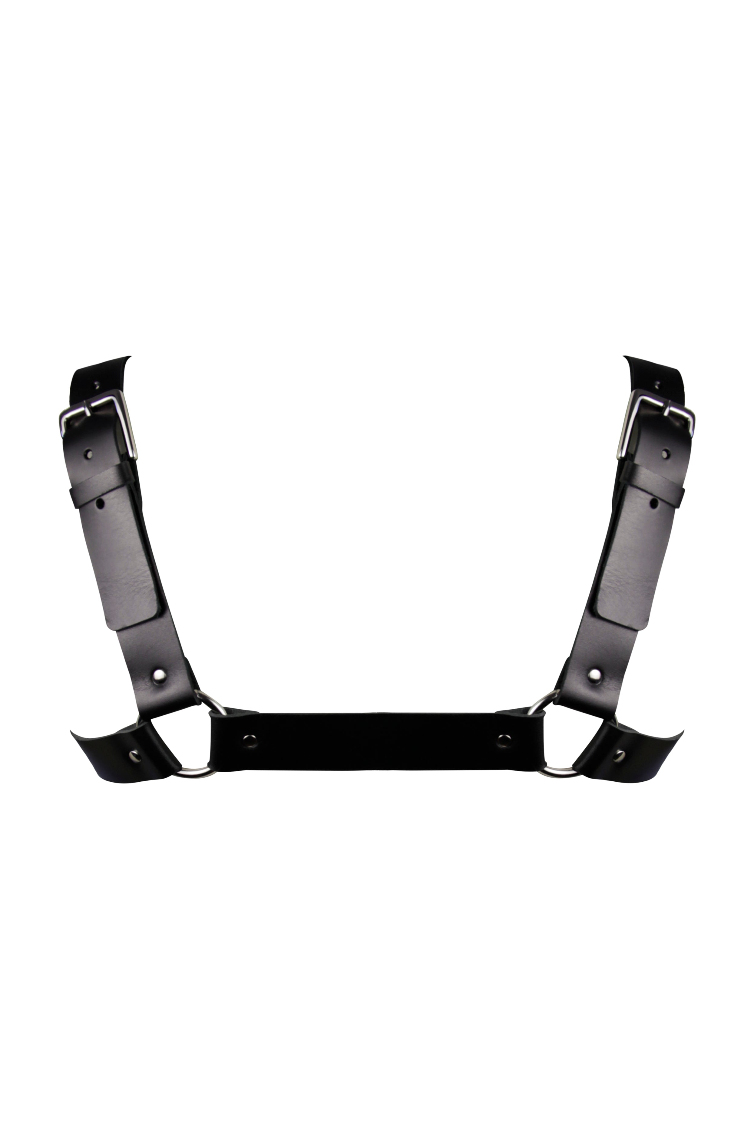 Leather Chest Harness Black 3CM