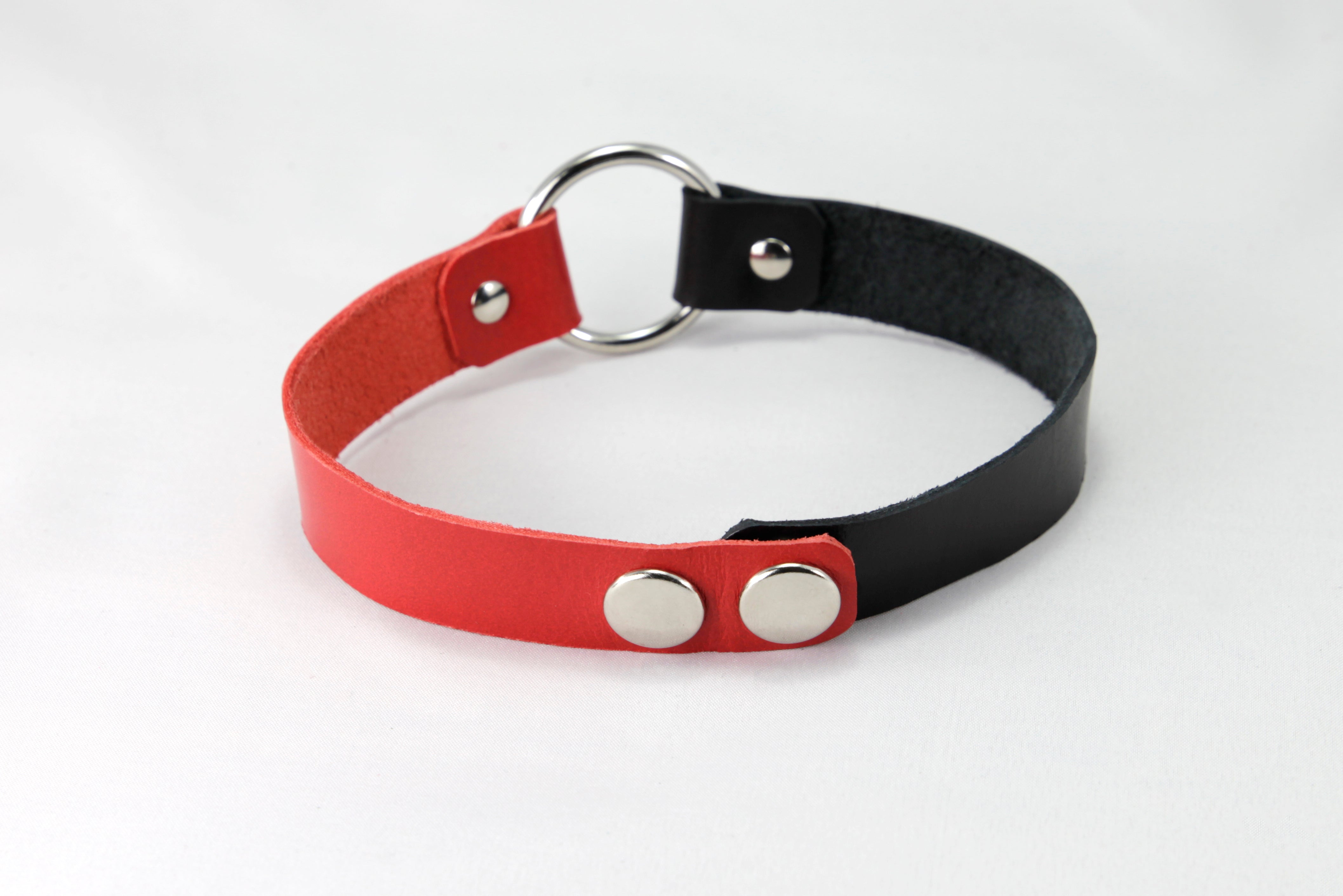 Leather Two-tone Choker