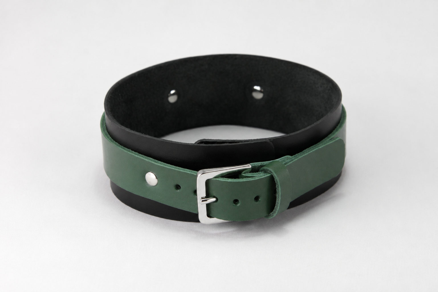 Leather Two-tone Collar
