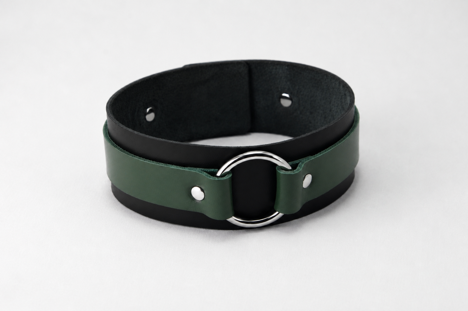 Leather Two-tone Collar