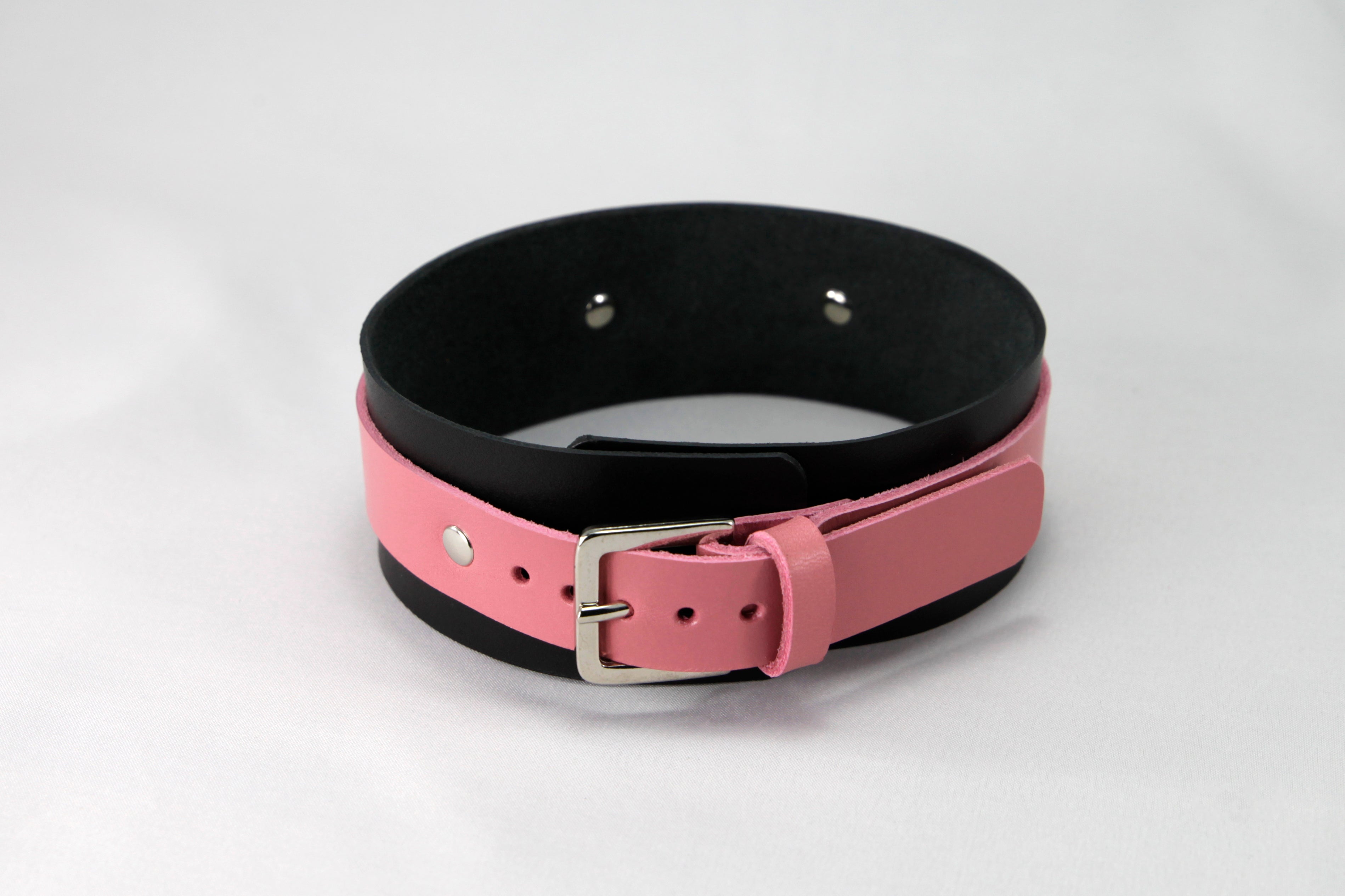 Leather Two-tone Collar