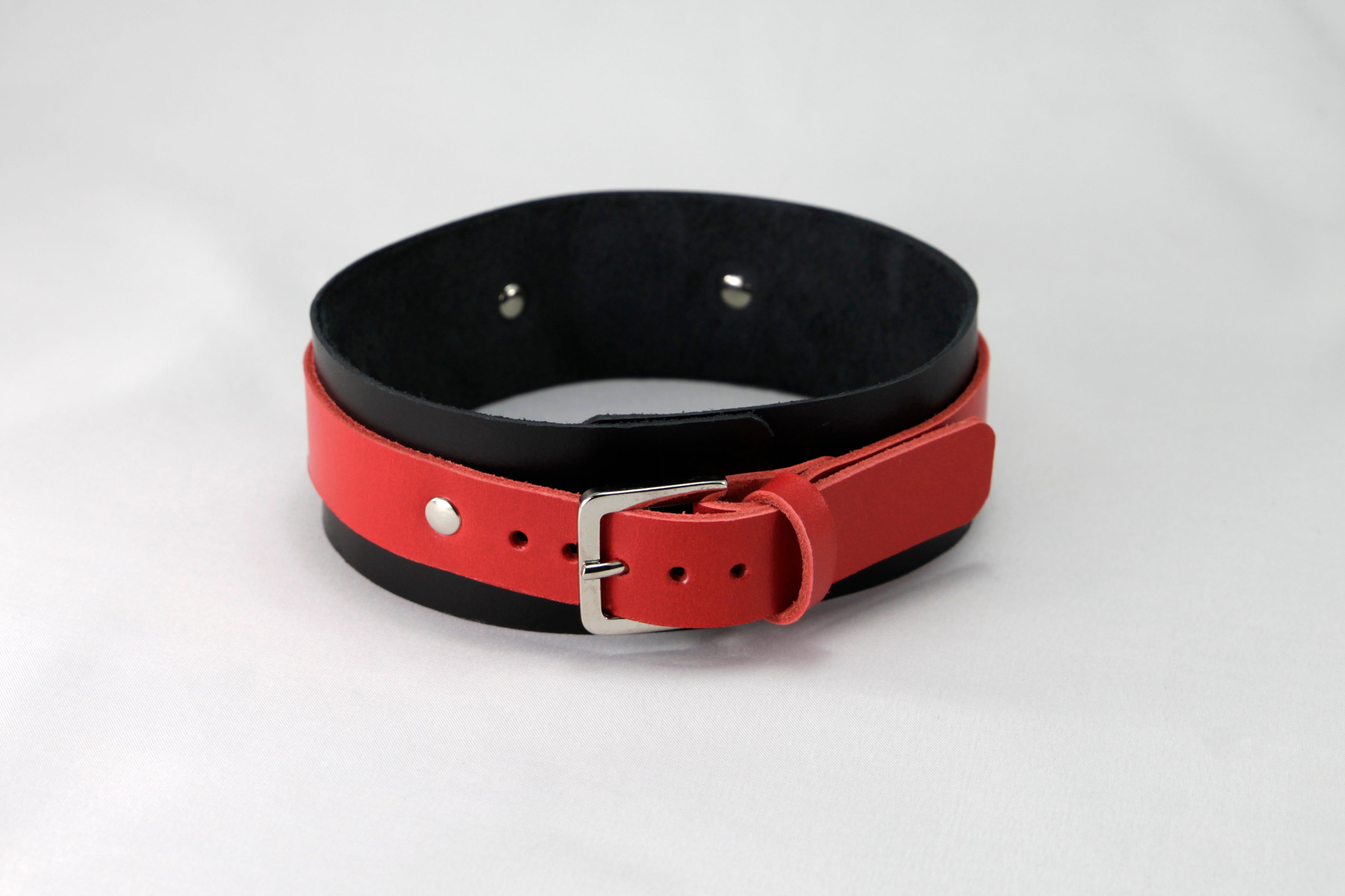Leather Two-tone Collar