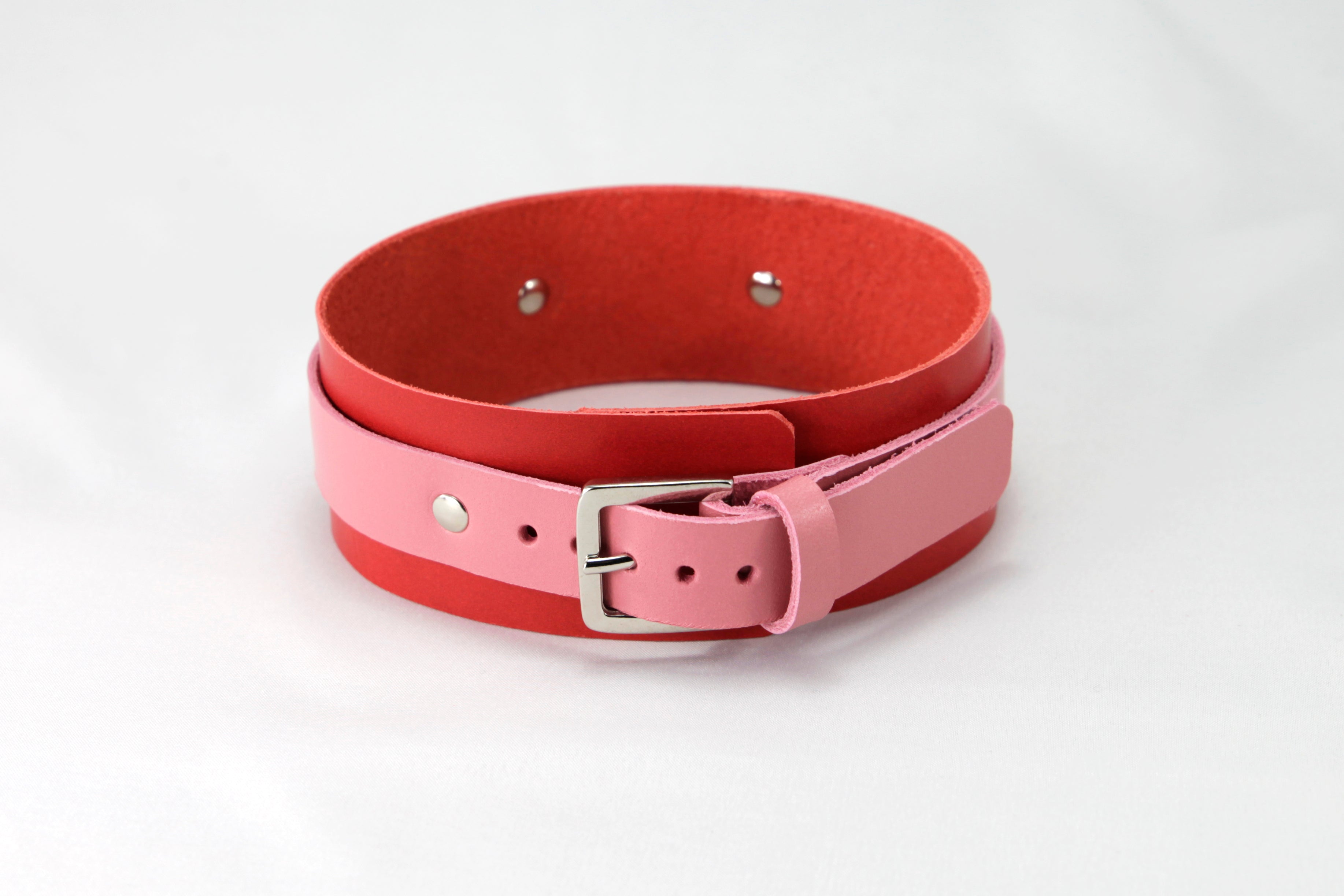 Leather Two-tone Collar