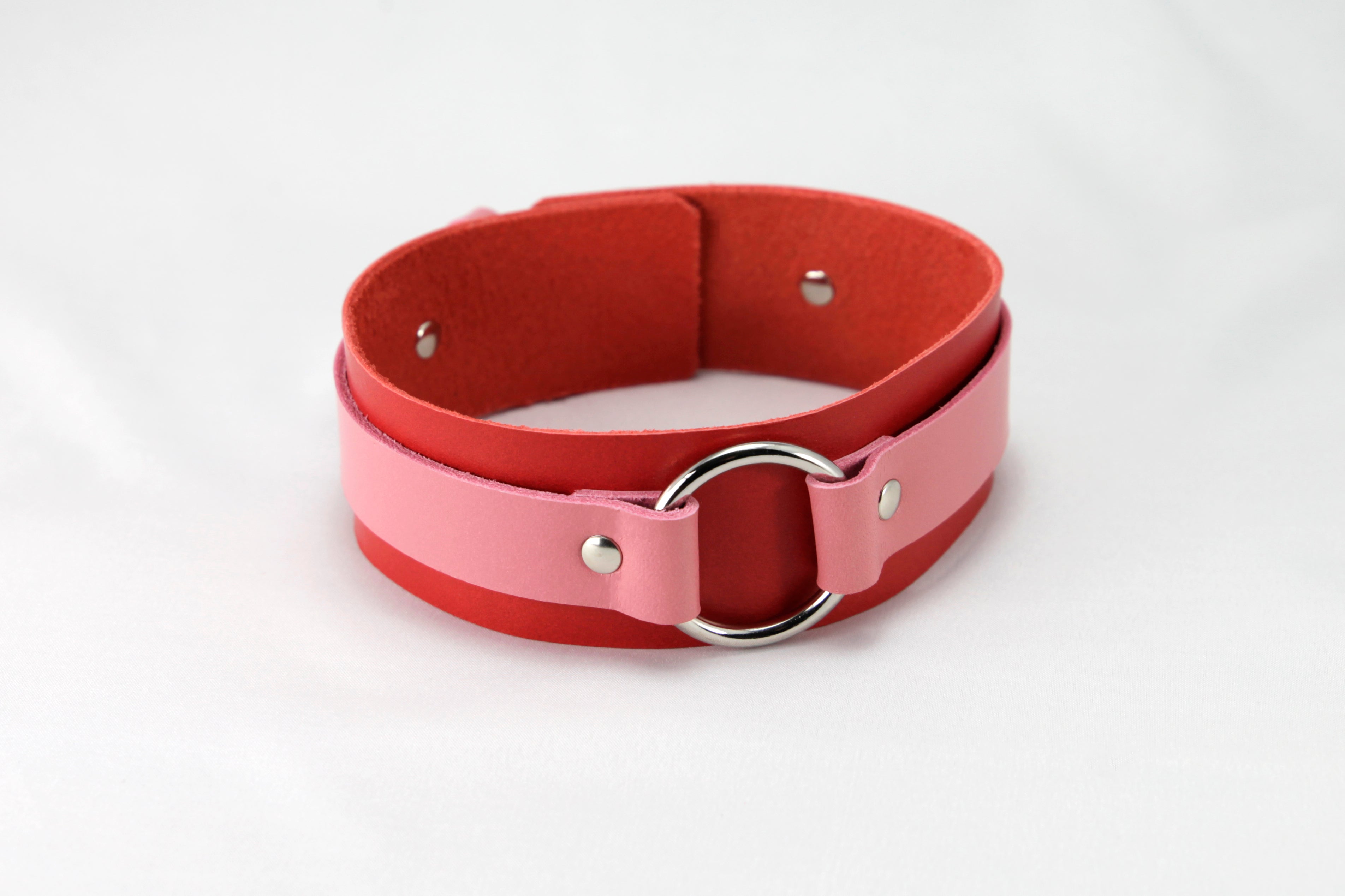 Leather Two-tone Collar