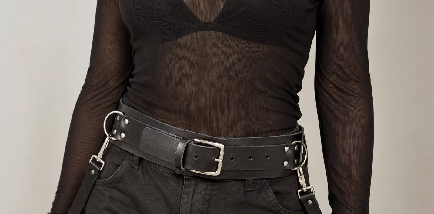 Leather Cuff Belt Set