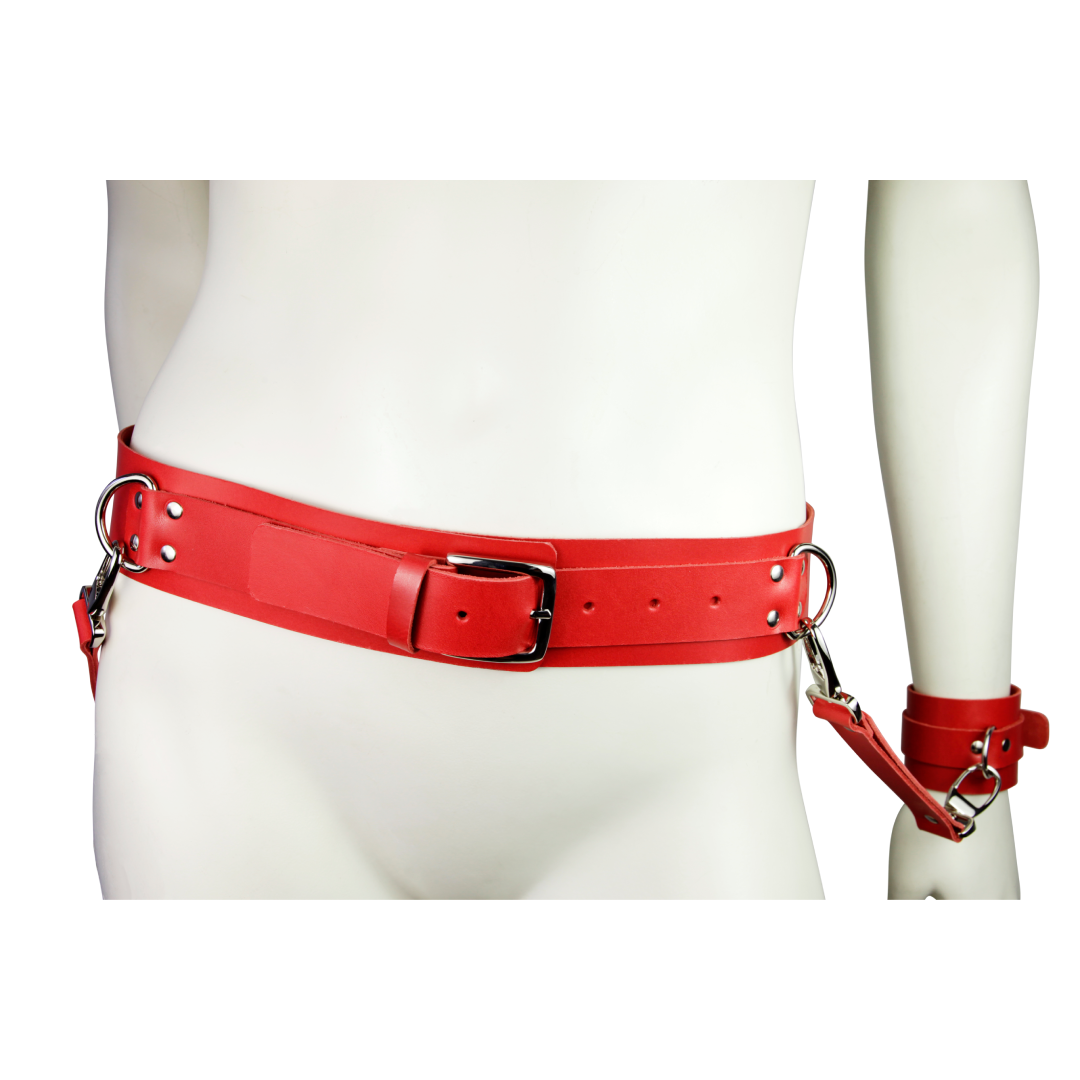 Leather Cuff Belt Set