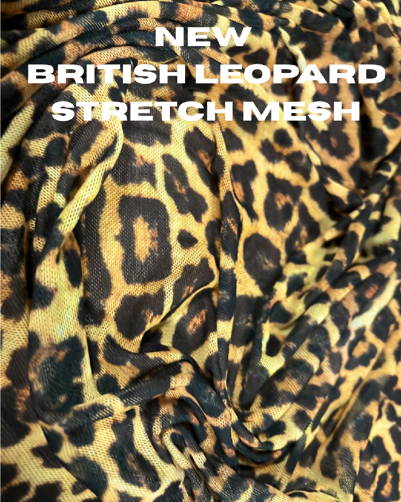 The high cut REVOLUTION thong bodysuit in sheer leopard print mesh