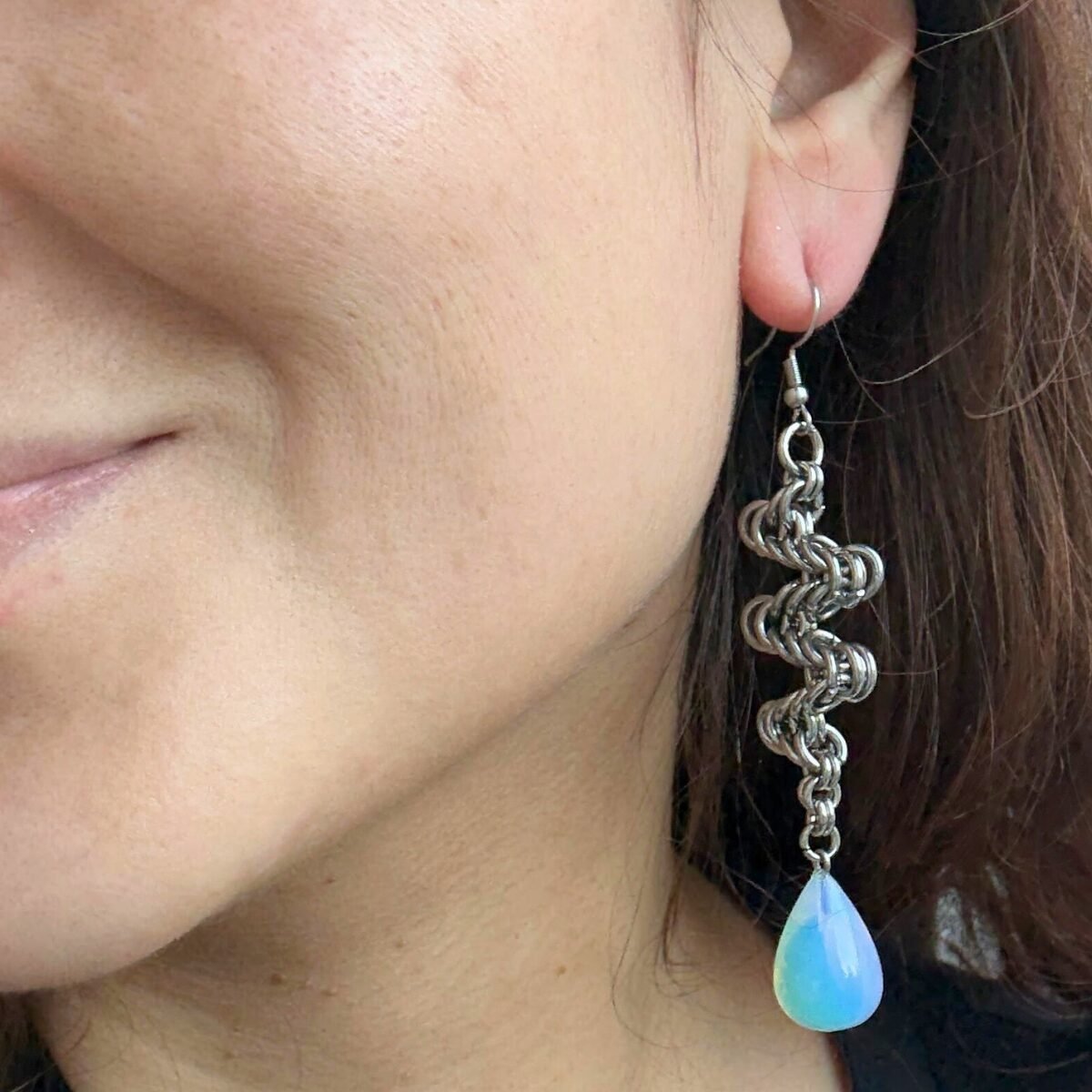 Fluss chainmaille earrings image 0