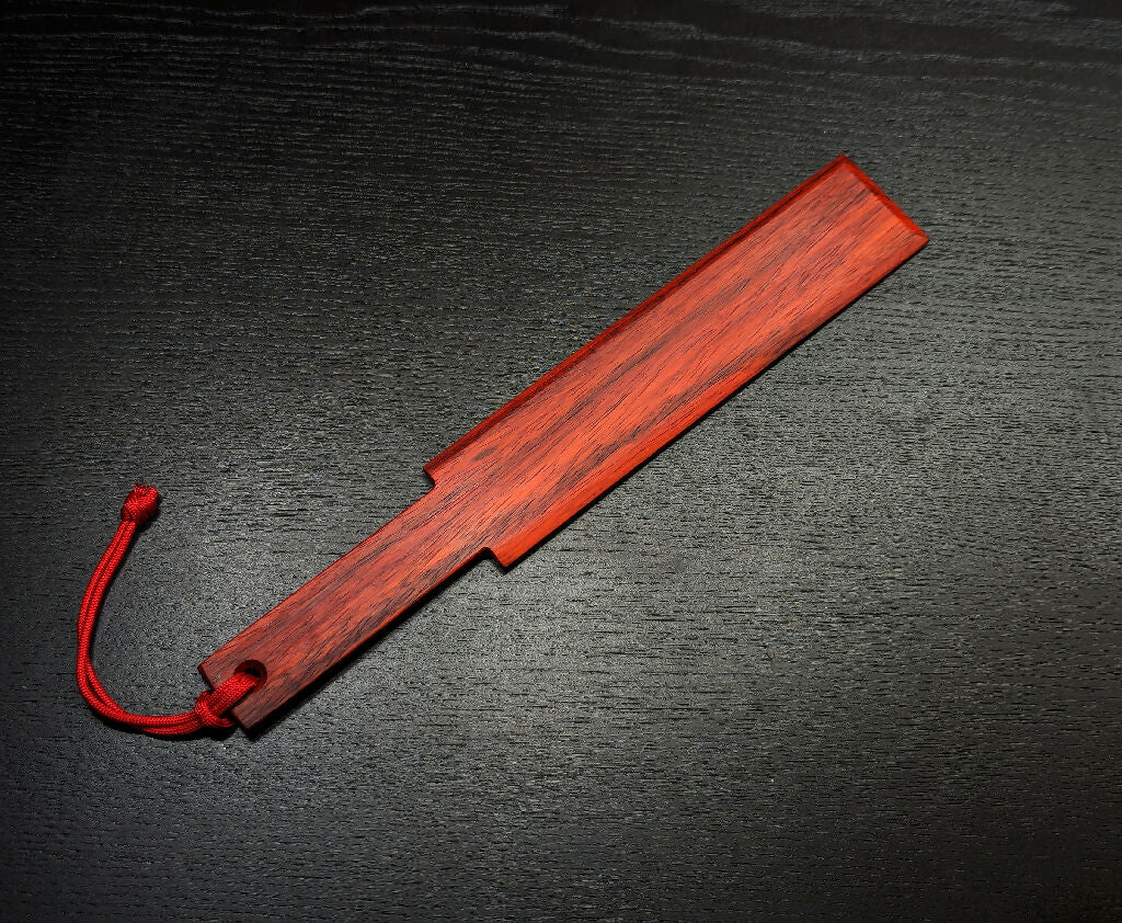 Mini Faceted Padauk Spanking Paddle