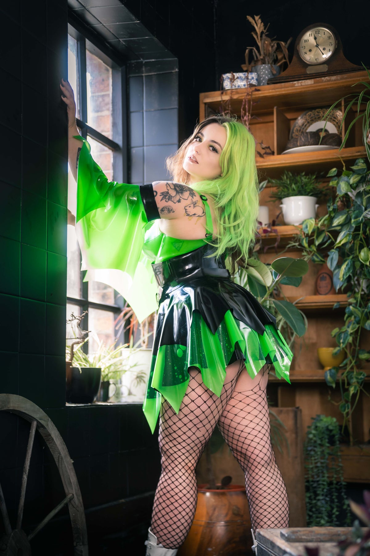 Nocturnal Latex Belt Skirt