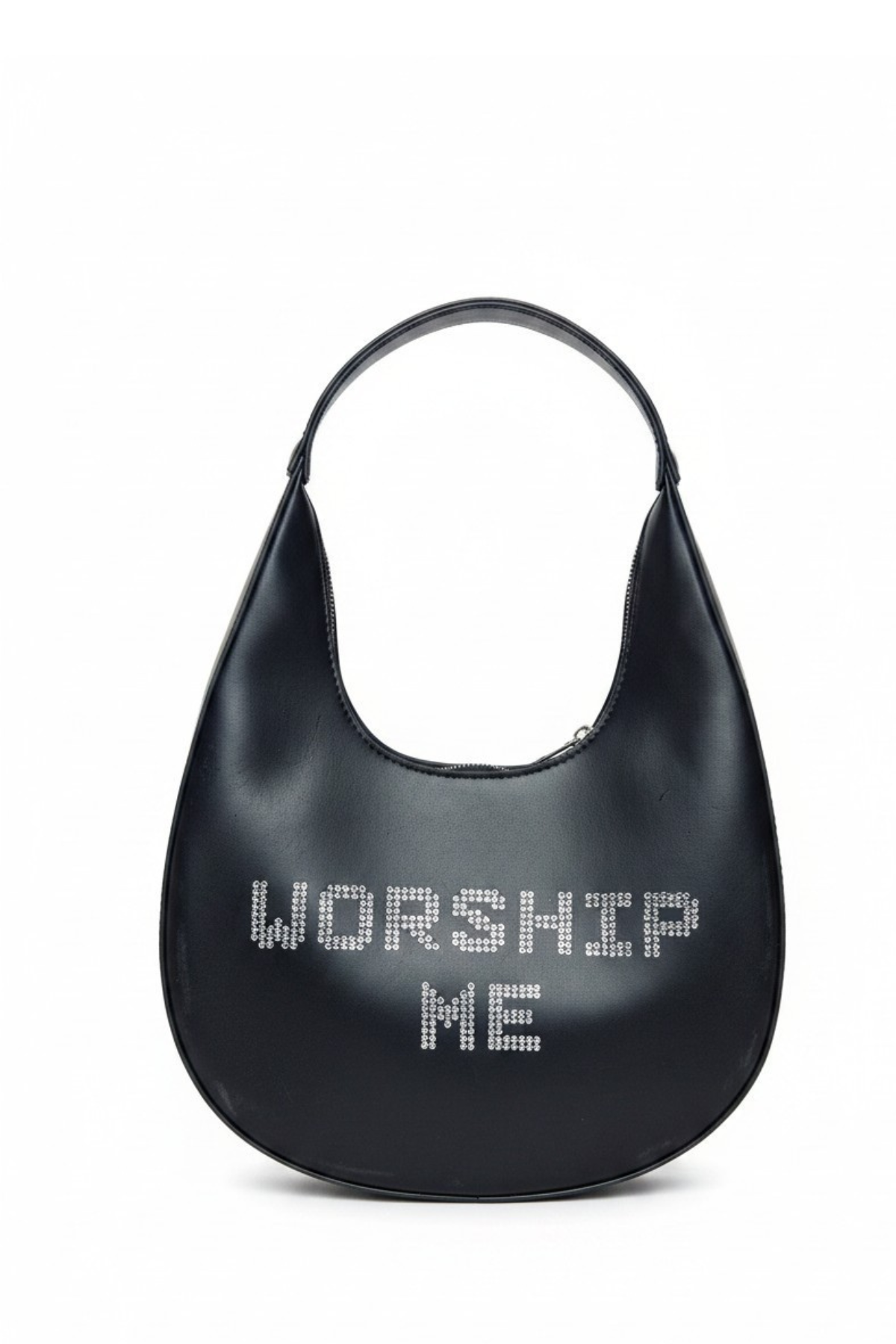 WORSHIP ME' Best Selling Femdom Upcycled Custom Rhinestone Handbag