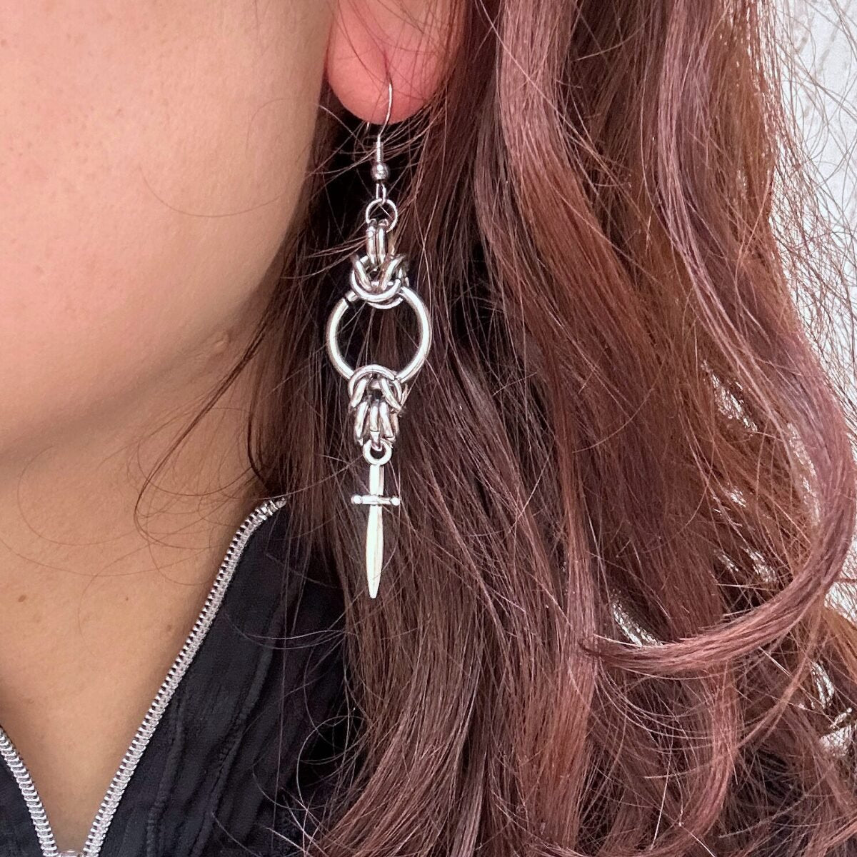 Geheimnis chainmaille earrings image 0