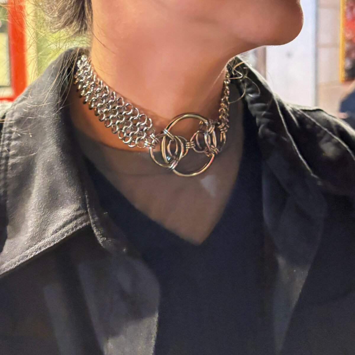 Strohmann chainmaille choker image 0