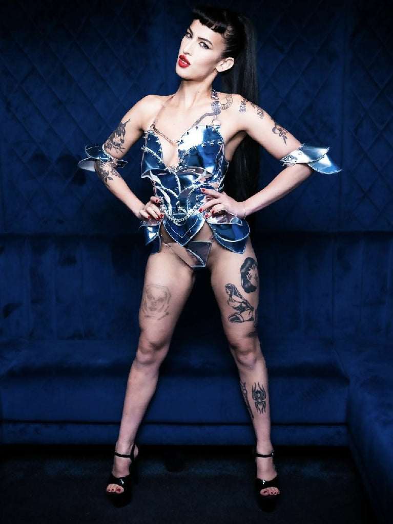 ATHENA SET - Silver with spikes MADE TO ORDER