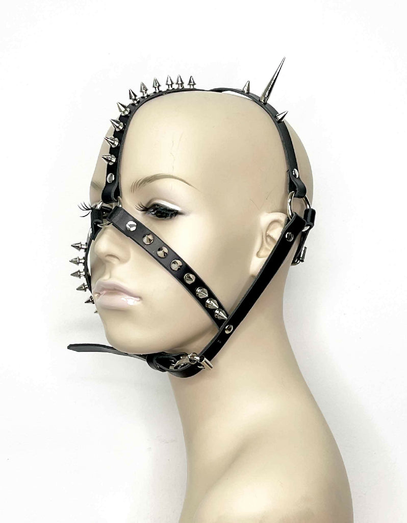 Icarus Spiked Leather Face Mask