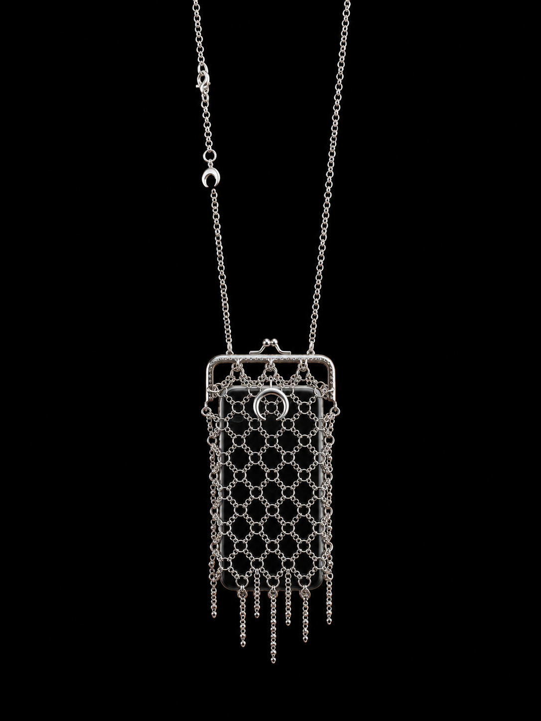 Handmade chain phone purse