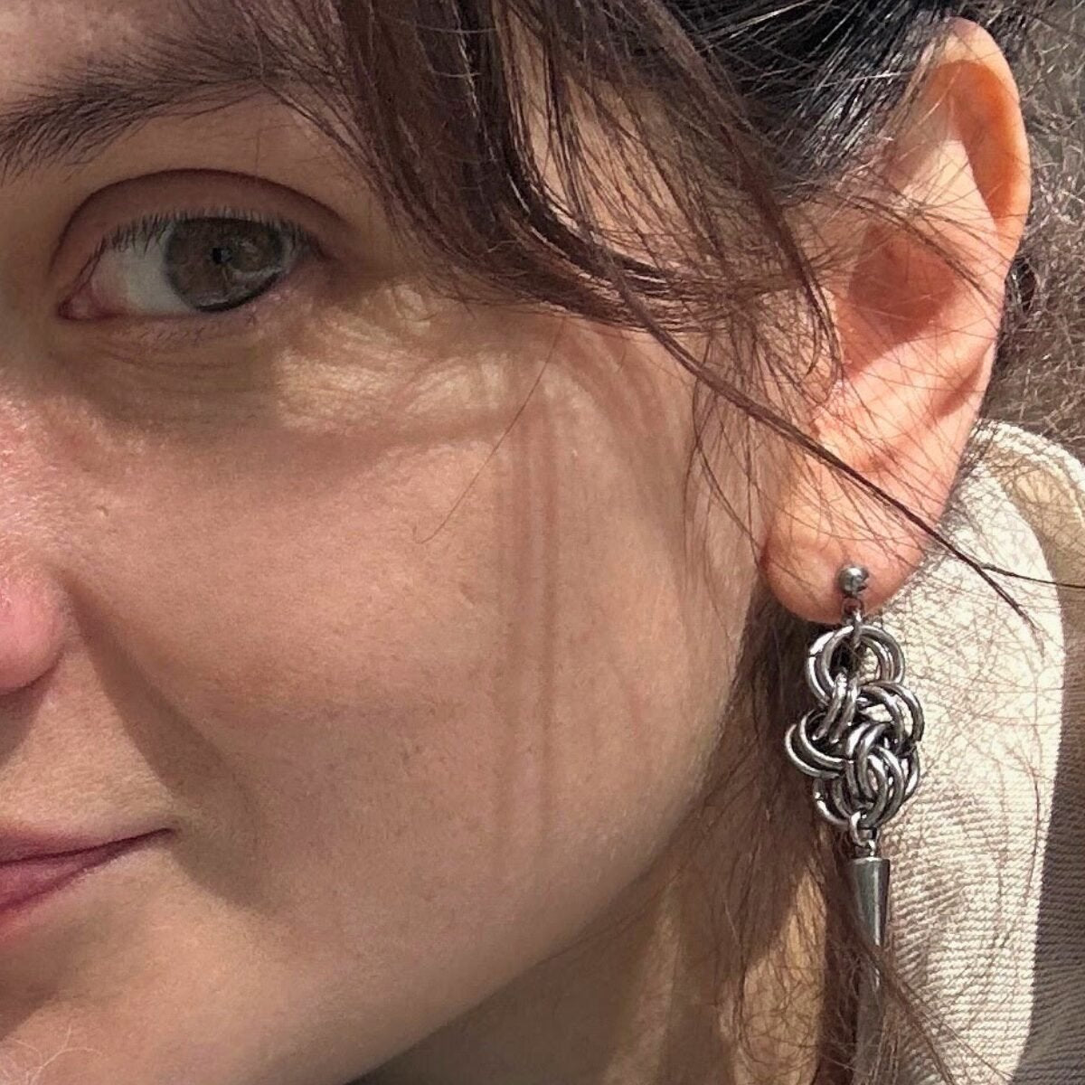 Lark chainmaille earrings image 0