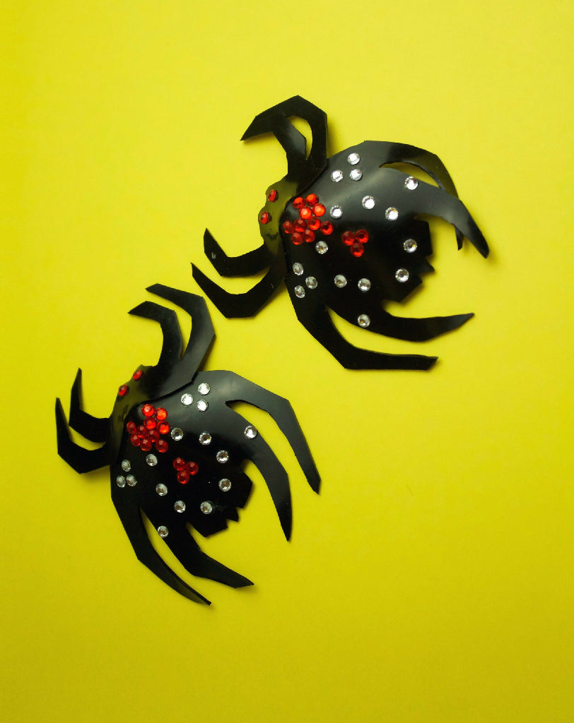 SPIDER LATEX NIPPLE PASTIES ( PICK YOUR COLOUR )