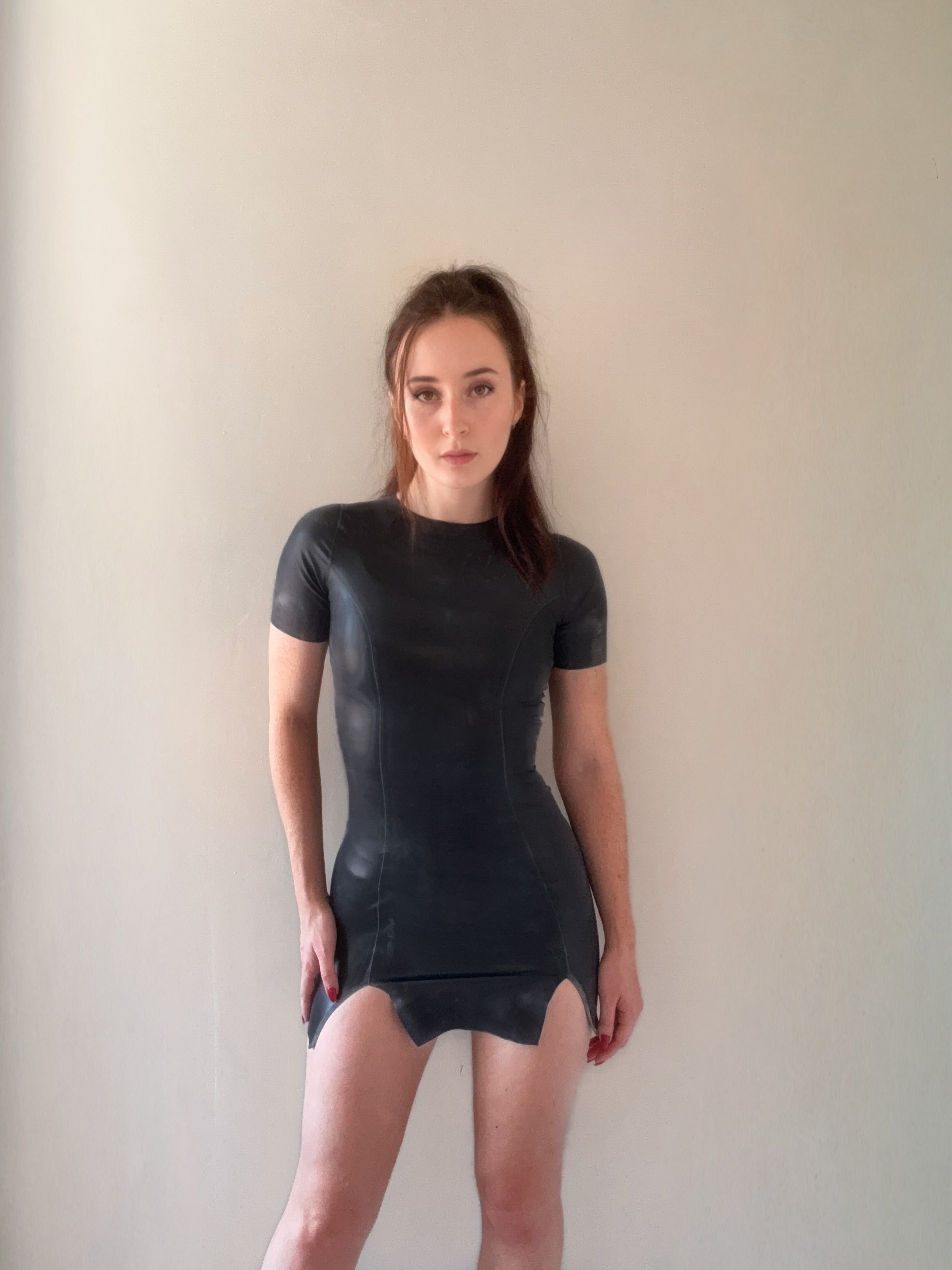 Latex T-shirt dress