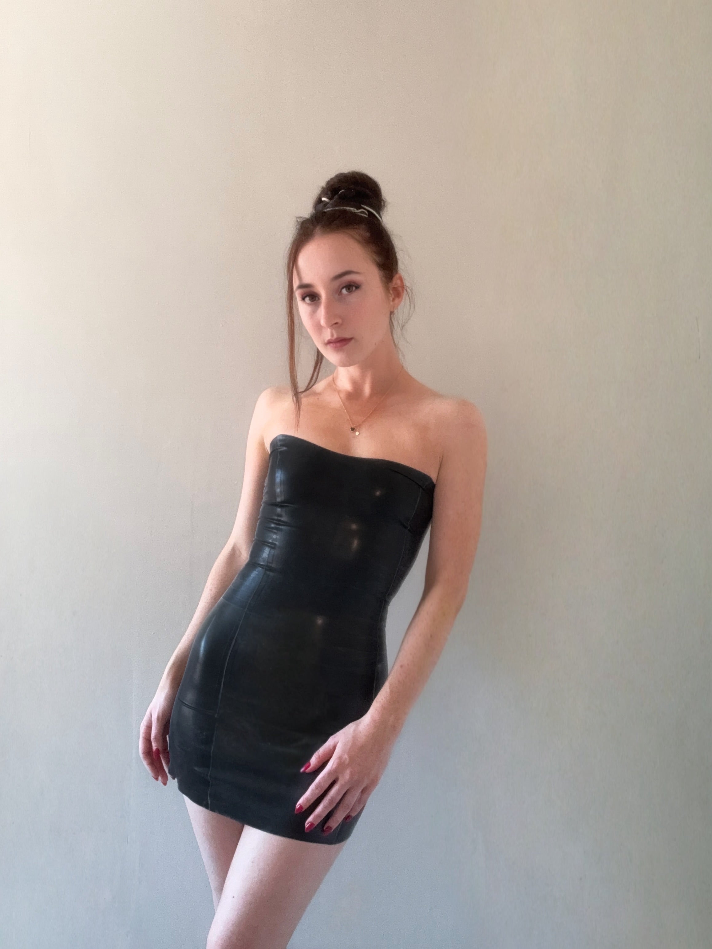 Latex Body-con Mini Dress